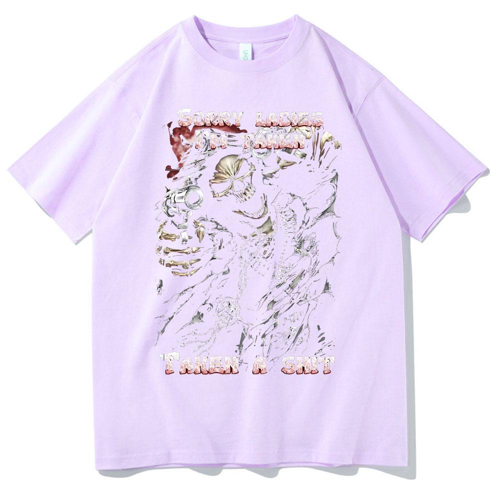 Epic Skull Man Graphic Tshirt Sorry Ladies Im Taken Taken A Shit T Shirt Funny Men Women Vintage Tshirts Mens Black Streetwear