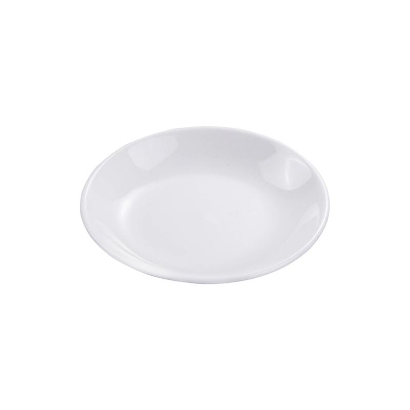 Pure White Ceramic Soy Sauce & Seasoning Dish for Hotel Use