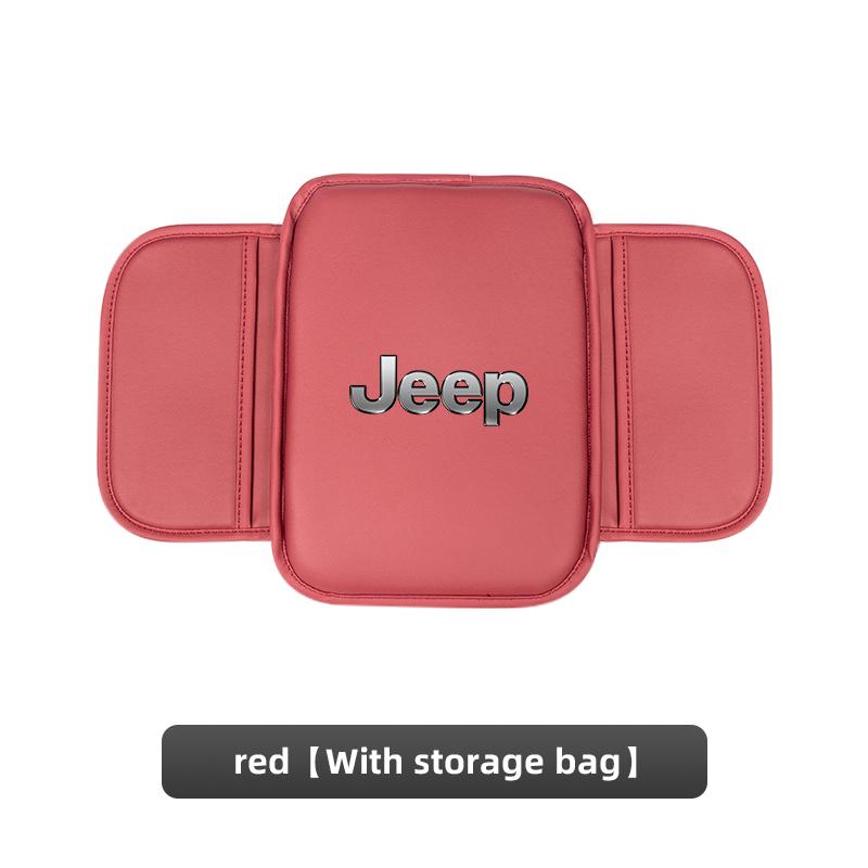 PU Car Arm Rest Cushion Storage Pad Armrest Box Protective Cover For Jeep Renegade Compass Grand Cherokee Wrangler Gladiator
