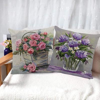 Floral Throw Pillow Cover Spring Summer Flower Cushion Cover Decorative Pillow Cover for Living Room Sofa Bedroom Home Farmhouse Decor