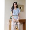 Women's French Style Tencel Puff Sleeve Shirt