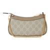 Gucci Bolso de mano mini Ophidia con logo Double G, cierre de cremallera, lona con ribete de cuero, para mujer, color beige 764960-FACJT-9641