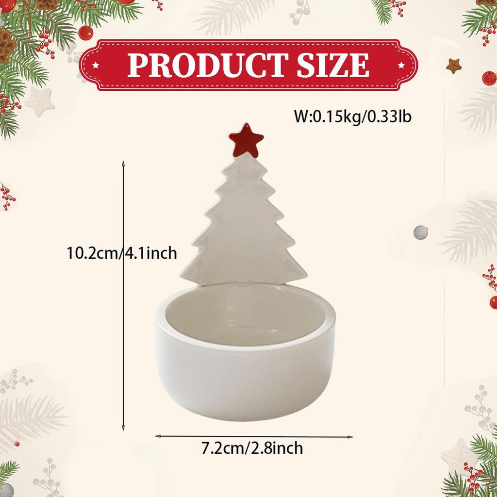 Weihnachts-Teelichthalter Kerzenbecher Klein Dekoratives Baumdesign für Tisch