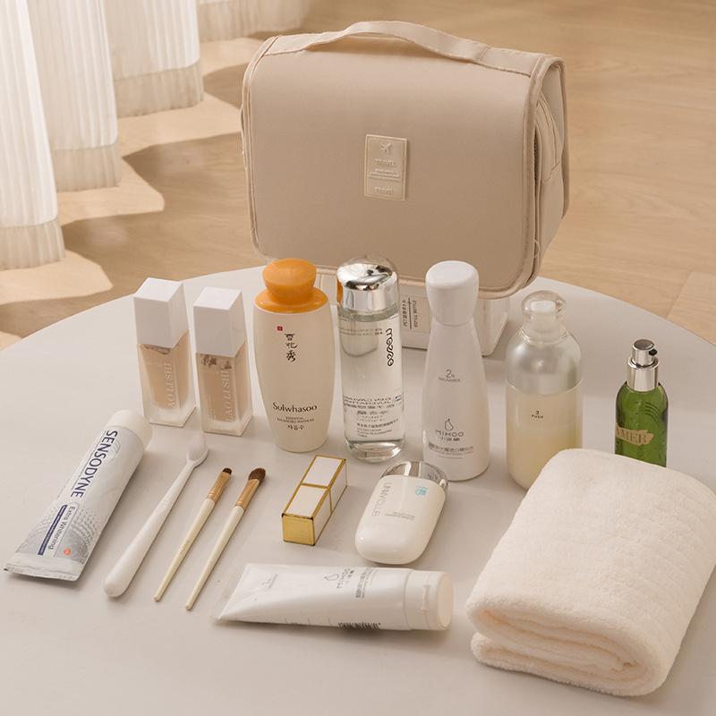 Hanging Toiletry Bag for Women Portable Travel Toiletry Bag with Hanging Hook Water-Resistant Makeup Cosmetic Bags JT253