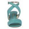Salvatore Ferragamo Sheena Suede Heel Sandals Blue