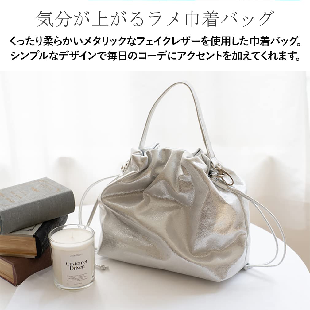 VITAFELICE Metallic 2-Way Shoulder Bag for Women (inb-10059p) (Silver)