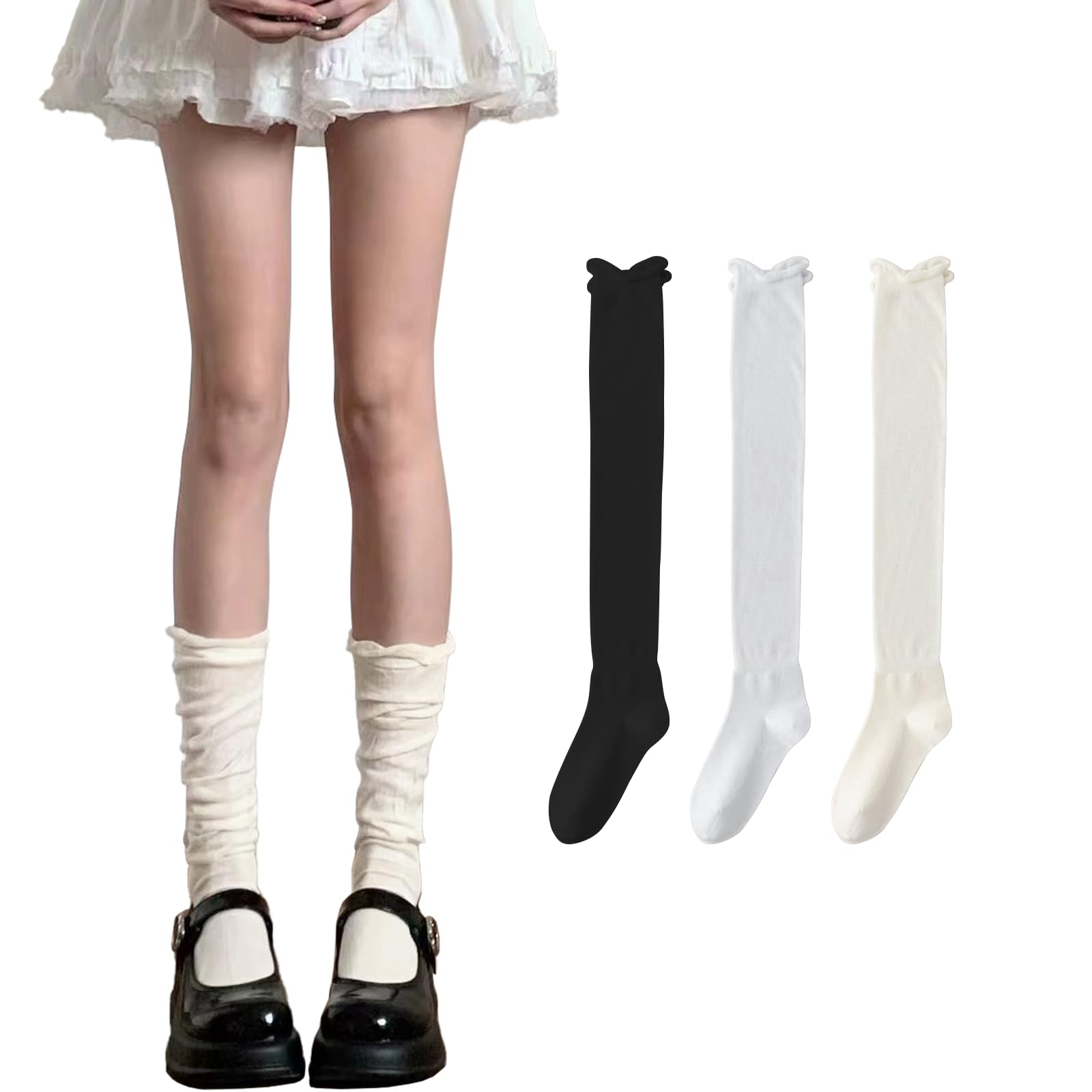 

Kayiyasu Тонкие чулки Черные и Милые до икры Свободные Идеально для и Набор 3 1 1 1 Женские гольфы, Набор, Белые, Носки, удлиняющие ноги, Облегающие, Стильные,