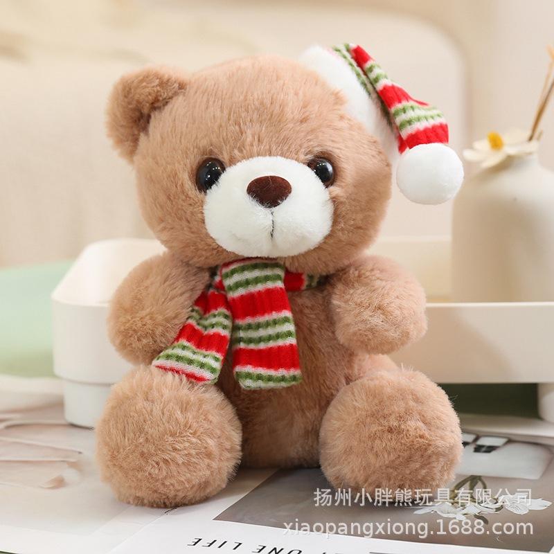 Teddy Bear Doll Couple Scarf Bear Plush Toy Love Bear Doll Christmas Elk Penguin Old Man Series