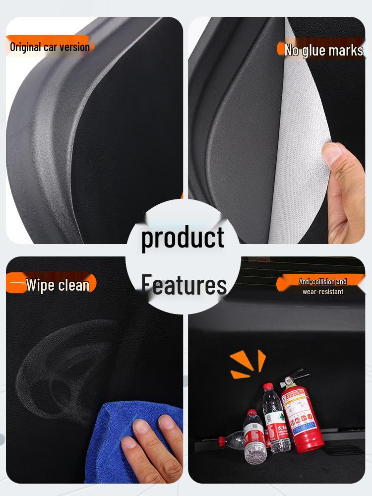 Jike 7X Car Trunk Kick Pad & Tailgate Protector - Interior Mod Sticker & Accessory.