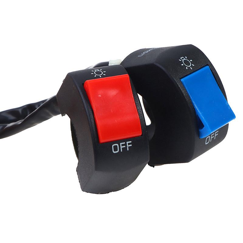 Universal 12V Motorcycle Handlebar Switch Headlight Fog Lamp Horn On Off Kill Starter Button for Electric ATV Moped