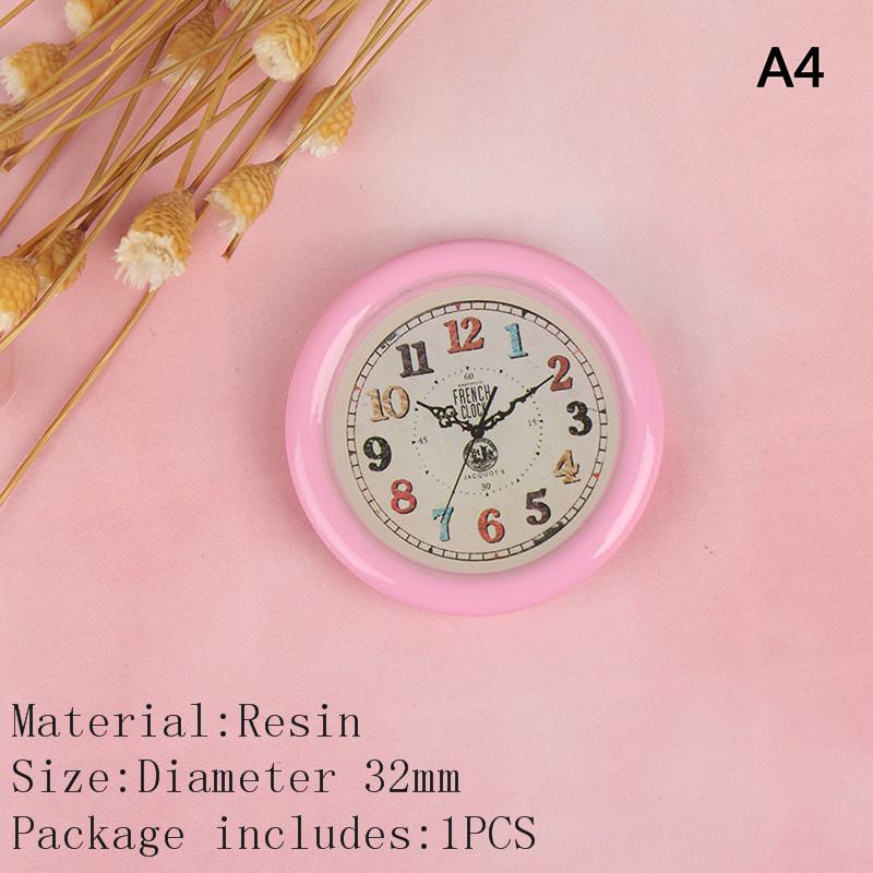 1:12 Scale Resin Dollhouse Miniature Wall Clock Play Doll House Miniaturas Home Decor Accessories Toy Pretend Play Furniture Toy