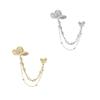 Personality Crystal Hat Bow Brooch Zinc Zinc Alloy Zircon Badge Pin Tassel Pendant Brooch  Party Favors