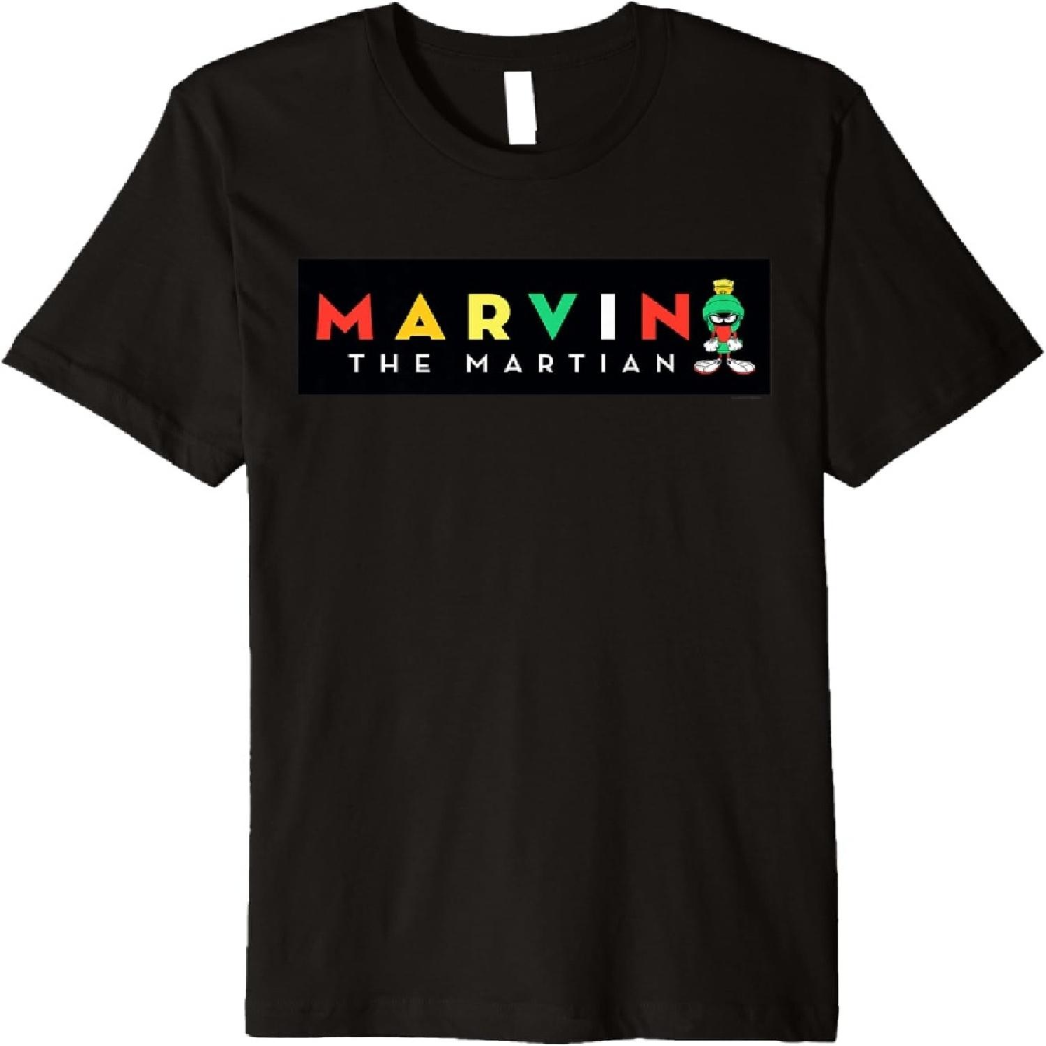 Marvin The Martian Black Box Premium T-Shirt S