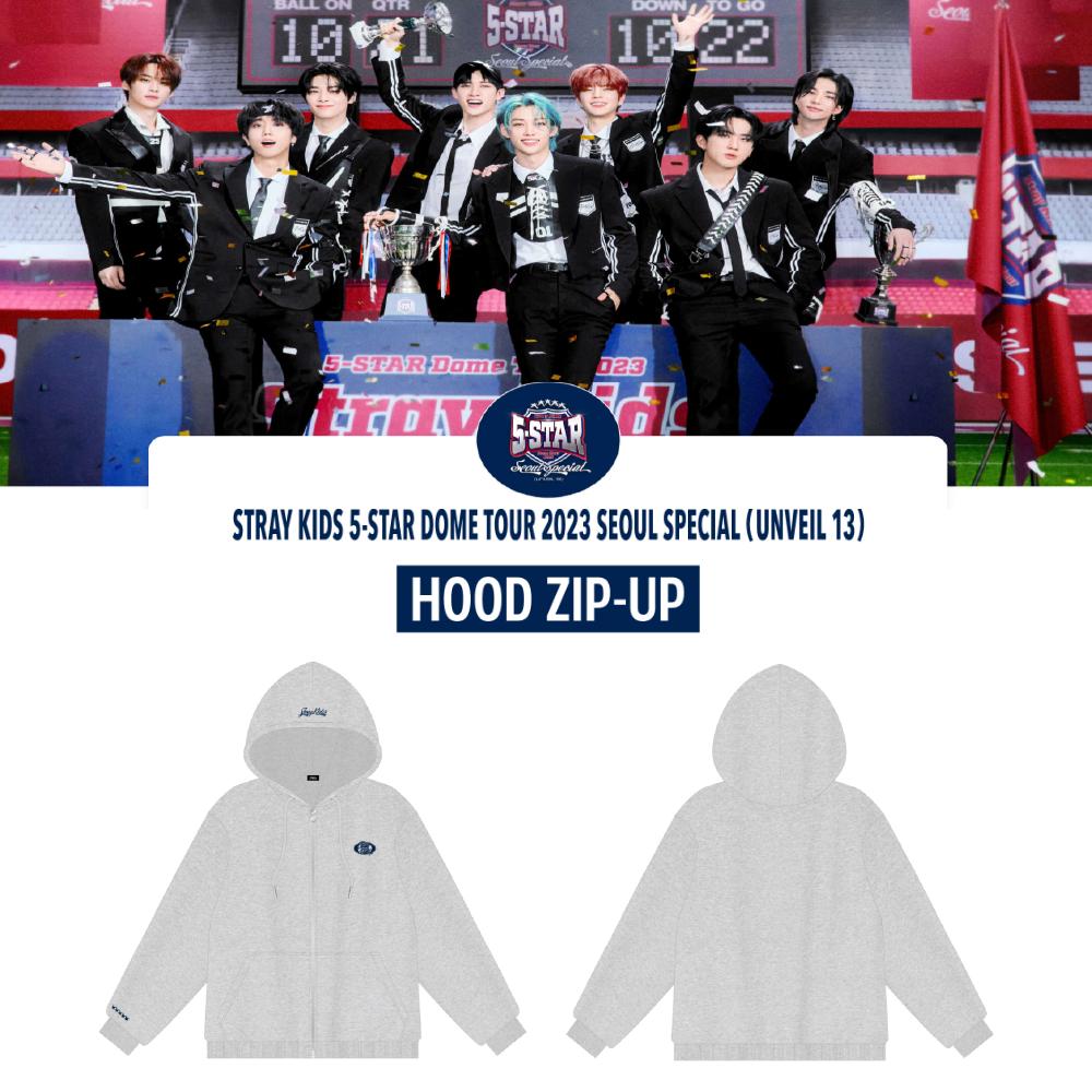 

Предзаказ Stray Kids 5-STAR Dome Tour 2023 Seoul Special UNVEIL 13 Капюшон на молнии