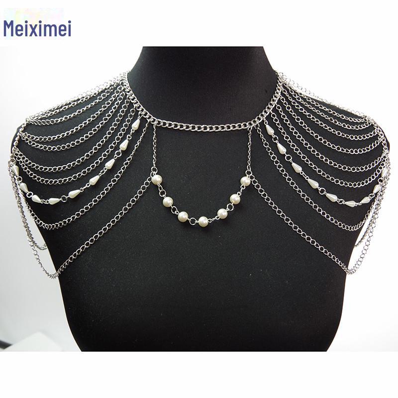 

Европейское и американское многослойное ожерелье-цепочка на плечо