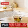 JD Household 1L Transparent Plastic Kitchen Ladle with Spout