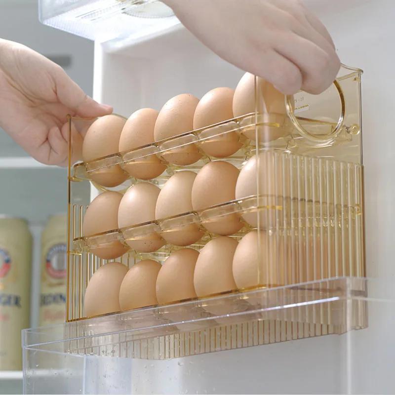 Scatola portauova Organizzatore frigorifero Contenitori per alimenti Custodia portauova per conservazione della freschezza Vassoio Dispenser Scatole portaoggetti da cucina Nuovo