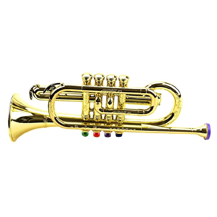 Golden Music Educational Children Trumpet Kids Trumpet Plastic for W/ 4 Colored