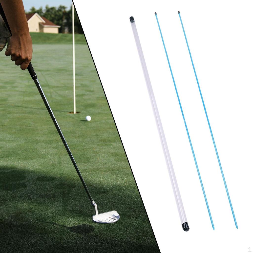 2 pezzi di bastoni per l'allineamento del golf con tubo di stoccaggio per la pratica dello swing completo