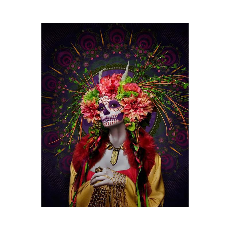 Obraz diamentowy DIY Halloween obraz czaszki haft diamentowy damski zestaw mozaiki artystyczna dekoracja ścienna do domu