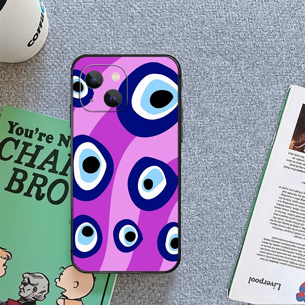 Evil Eye Pattern Art Phone Case Cover Coque For Iphone Xiaomi Mi Samsung Galaxy Redmi Note A S 11 12 13 14 15 22 23 24 5G Pro Plus Max Fe Ultra