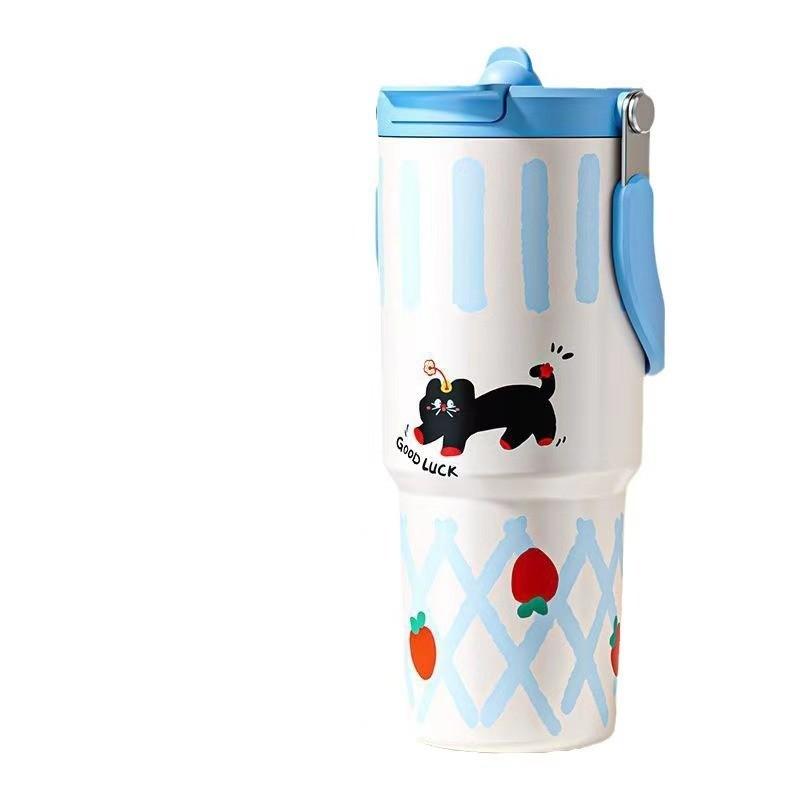 Cartoon Animal Vacuum Flask With Large Capacity For Home And Outdoor Use