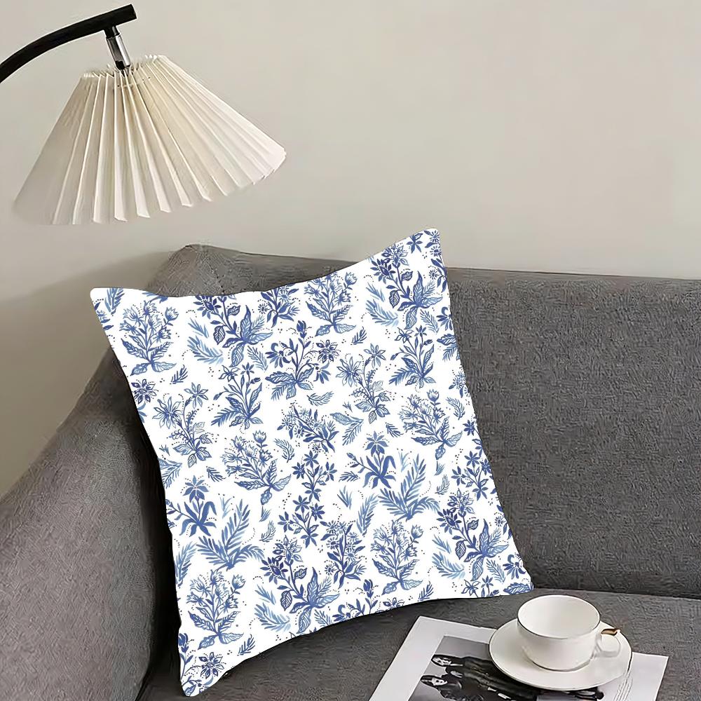Russian porcelain Cushion Cover Reversible Plush Pillow Cover – For car, sofa, bedroom, perfect as a gift.