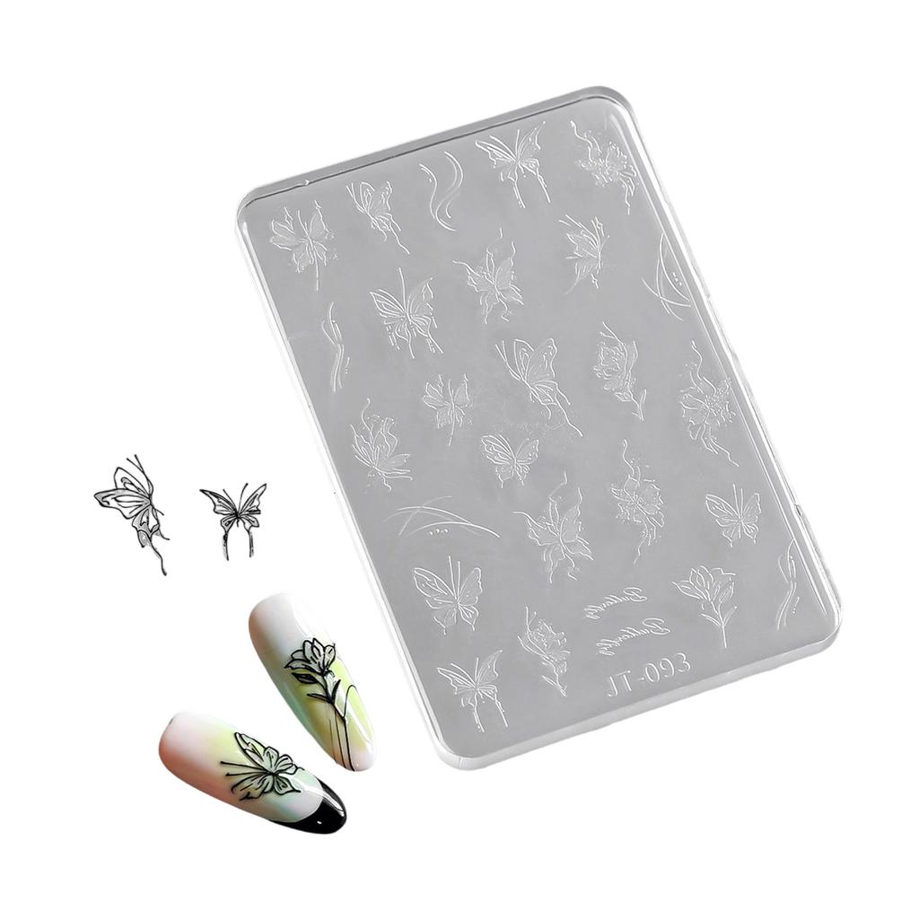 Silikon Nail Art Formen Schmetterling Nail Art Vorlage Formen Silikon Textur für Kosmetikerinnen und Nail Art Lernende