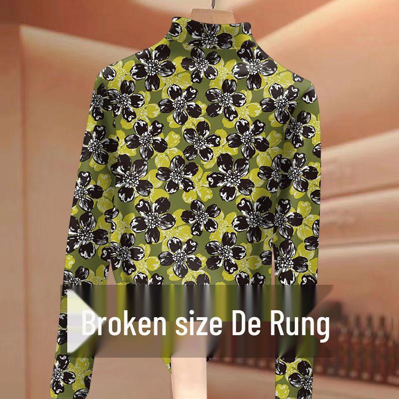 

Women s Anti-Aging Heat-Retaining Ribbed Base Layer: Autumn & Winter Half-High Collar Long Sleeve Slim Pullover XL (105-120 jin)