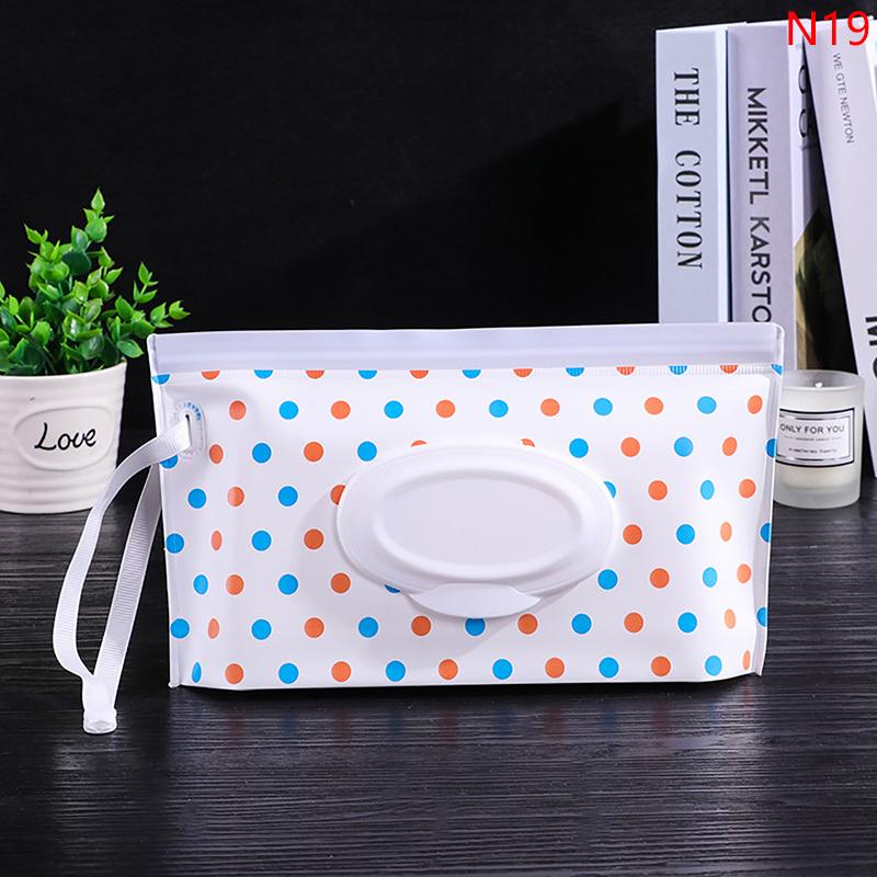 EVA Baby Wet Wipe Pouch Portable Wipes Holder Case Flip Cover Snap-Strap Reusable Refillable Cosmetic Pouch Useful Tissue Box