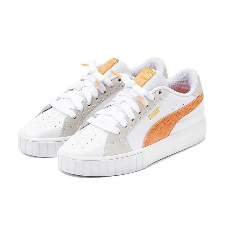 Puma Cali Star Mix Comfortable Versatile Low Top Sneakers Women Sneakers White Peach Pink 380220-01