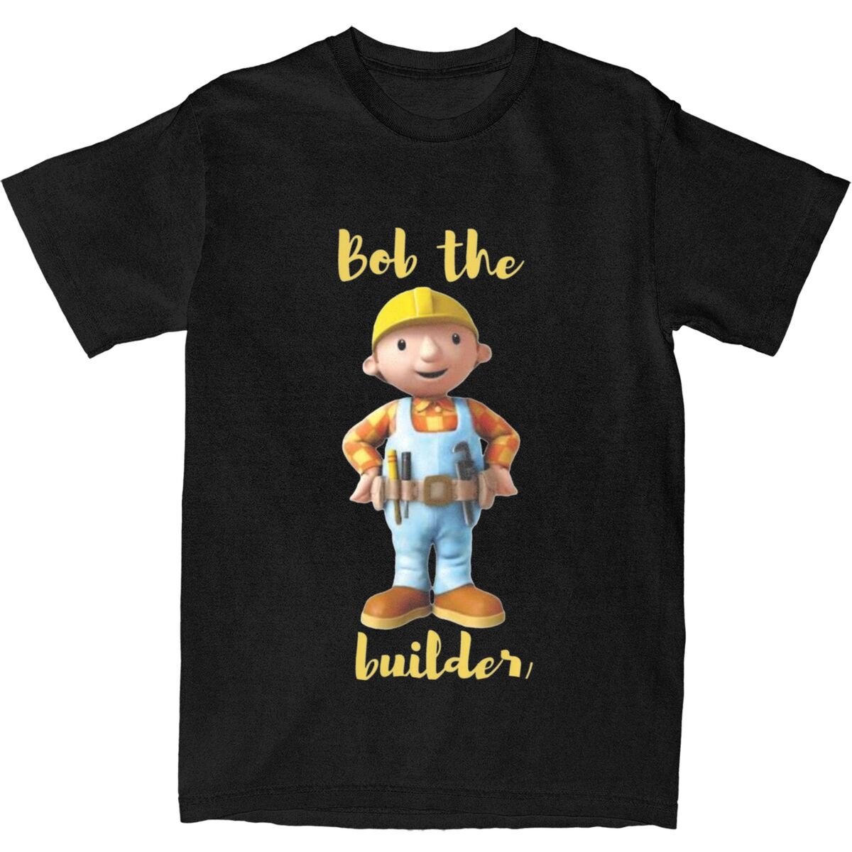 

Oversized T Shirt Bob The Builder 100% Cotton T Shirts Funny Repair Man Hip Hop Tshirt for Couple Pattern Short Sleeve Tops M