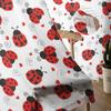 Red Ladybug Love White Sheer Curtains for Living Room Decoration Window Curtains for Kitchen Tulle Voile Organza Curtains