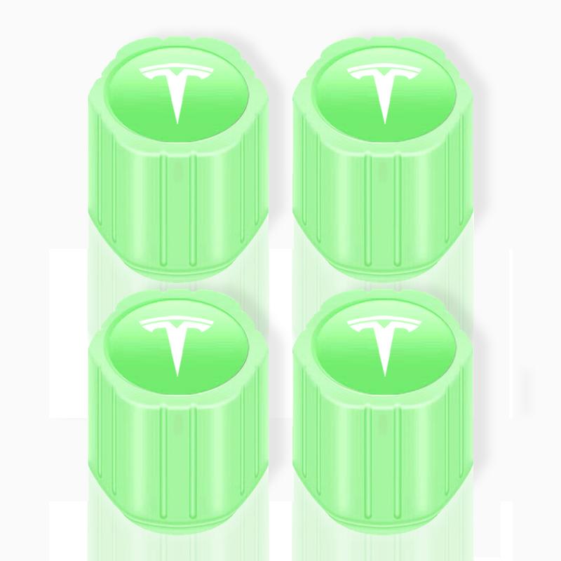 Leuchtende Auto-Reifenventilkappen Fluoreszierende Motorrad-Radreifen Für Tesla Model 3 Model S Model X Y Roadster Performance