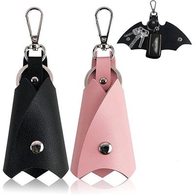 Logistics Bat Shaped Car Key Holder Folding Leather Key Case Organizer Pouch for SUV Motorcycle Key Protector Fast