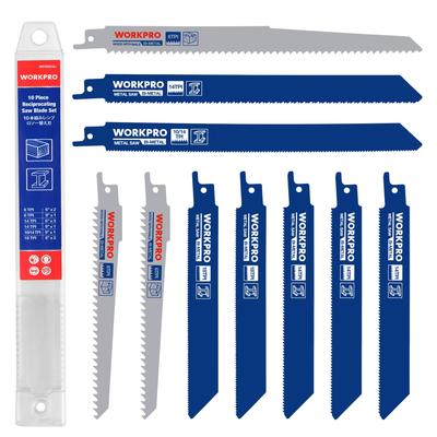 WORKPRO Reciprocating Saw Replacement Reciprocating Saw Electric Saw Replacement For For Stainless Plastic Pipe Storage Case 10 Piece Set Blade,