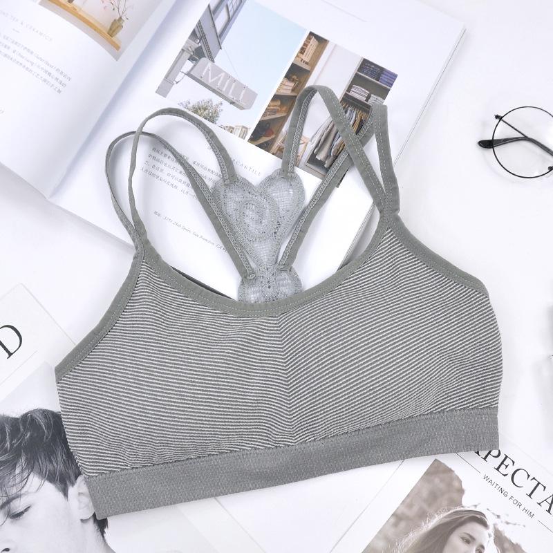 

Сексуальное бесшовное нижнее белье для девочек в стиле анти-поп One Size серый