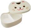 Tatsumiya Cat Face Lunch Maneki W15 30360 Box, Neko, Size Approx. D11.2 H6.1