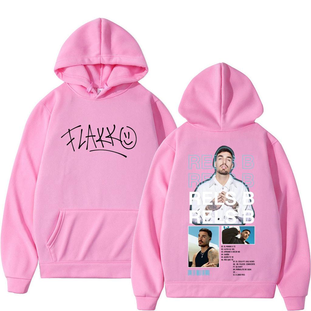Rapper RELS B Album Tour Print Hoodies Men Women Fashion Hip Hop Pullover Long Sleeves Loose Sweatshirts