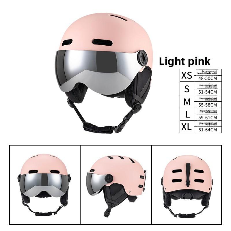 

Outdoor Sports Ski Helmet Snow Goggles Integrated Men s and Women s Ski Skating Snow Helmet Snowboard Warm Safety M head circumference [55-58cm]