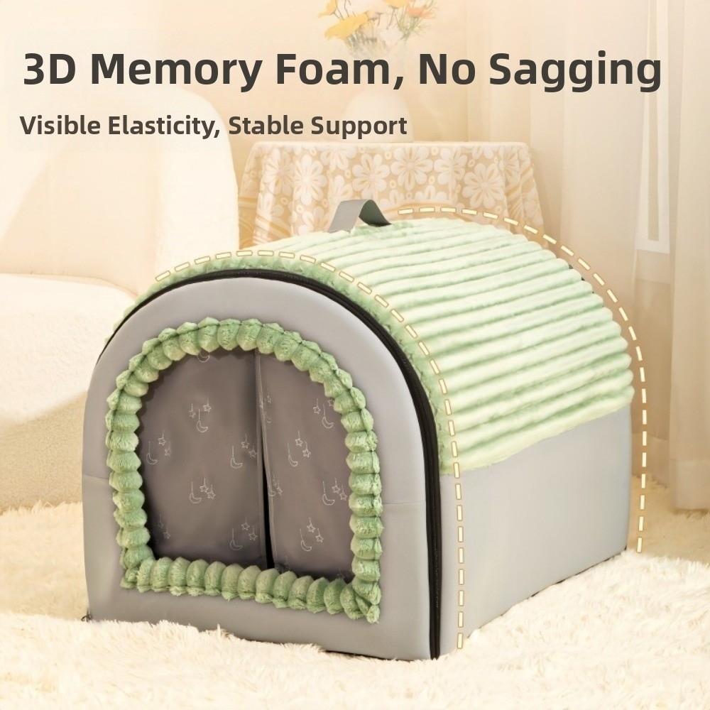 Weiches Haustierhaus Abnehmbares Warmes Zelt Winter Hundebett & Katzenbett Für Kleine Tiere