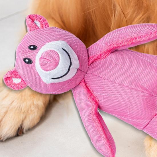 Indestructible Bear Dog Toy for Aggressive Chewers Plush Squeaky Bear Tough Chewer Toy for Large Breed Dogs