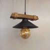 Nova Wooden Rustic Modern Rope Single Pendant Chandelier Home Decoration