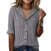 Women's Striped Button Down Shirt Long Sleeve Collared Casual Slim Fit Lightweight Summer Blouse for Everyday Wear