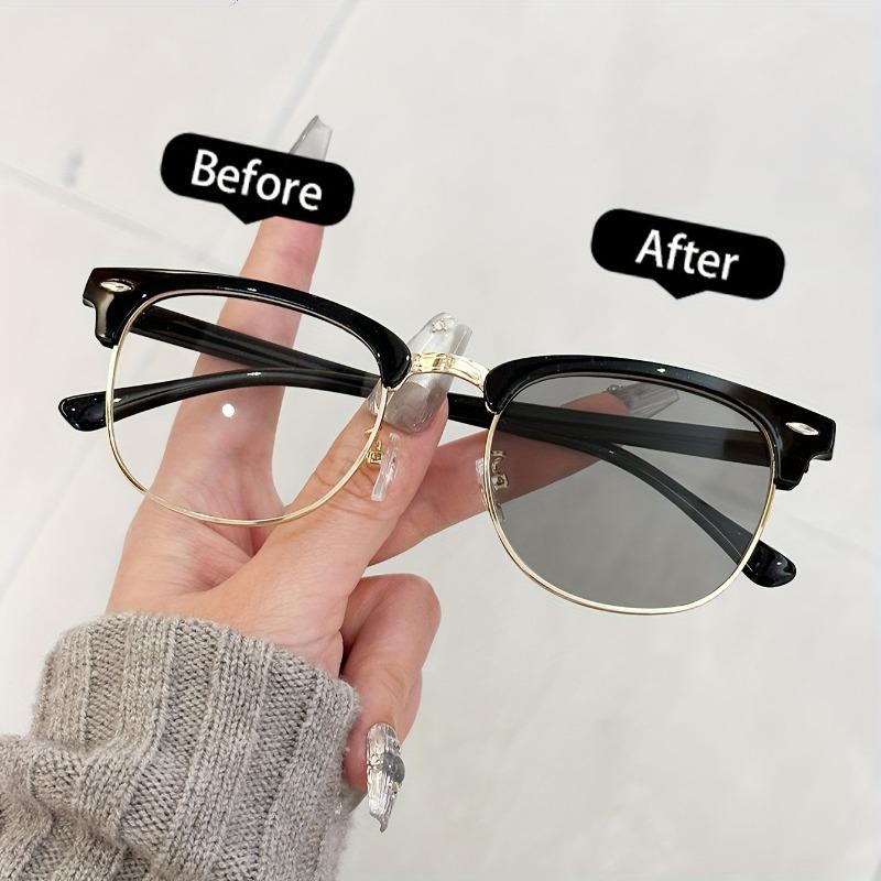 1 Pair of Classic Half Frame Simple and Fashionable Glasses Suitable for Daily Wear and Trendy Accessories