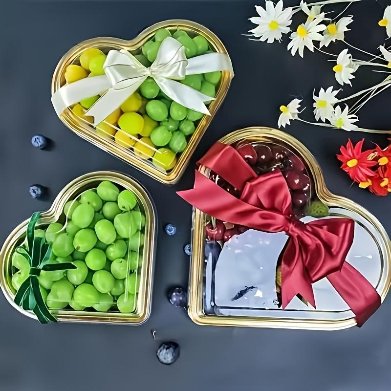 10/20/30 Pcs Food Container with Lids Heart Shaped Containers Reusable Dessert Box for Mother Valentine Wedding Birthday Fruit