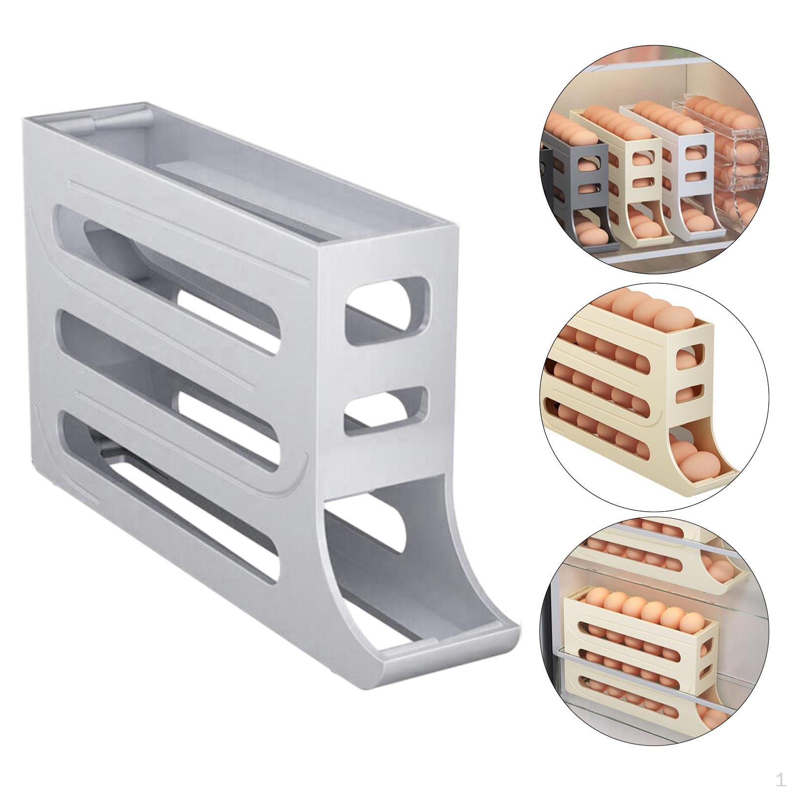 4 Level Egg Dispenser for Refrigerator Holds 30 Eggs Ideal Kitchen Storage серый 890₽