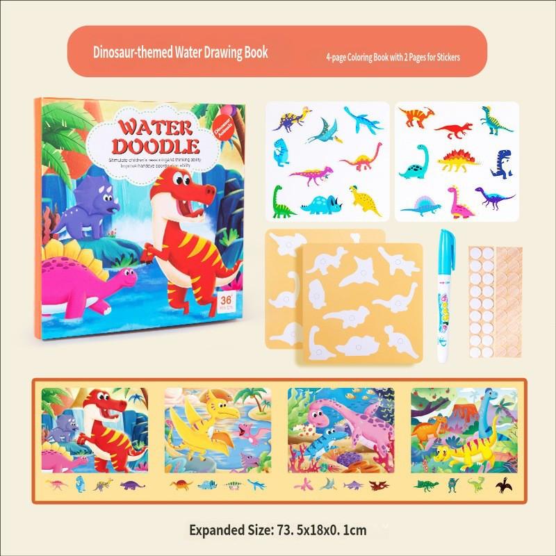 Early Education Magic Water Painting Book Repeated Draw Water Pen Animal Cognitive Educational Toys Kids Early Learning Book