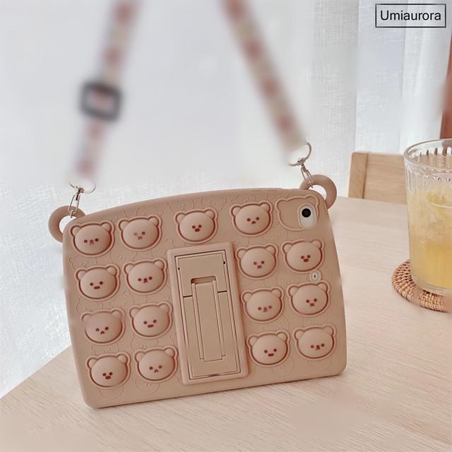 Cartoon Unicorn Astronaut Pig Kids Bubble Case pro Samsung Galaxy Tab A8 10.5 SM-X200 X205 S6 A7 Lite T500 P610 T290 T220 silikonový obal na tablet