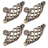 4Pcs Door Handle Antique Zinc Alloy Pull Knobs Closet Wardrobe Drawer Cabinet Hardware Accessory